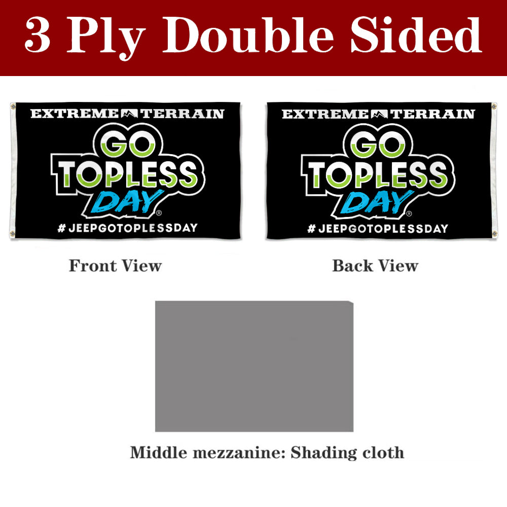 Fyon Go Topless Day Extreme Terrain Flag Banner