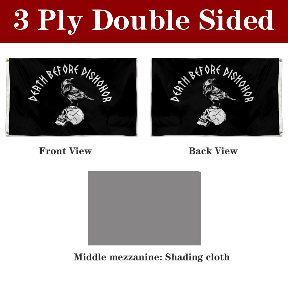 Fyon Double-sided Death Before Dishonor Flag Banner