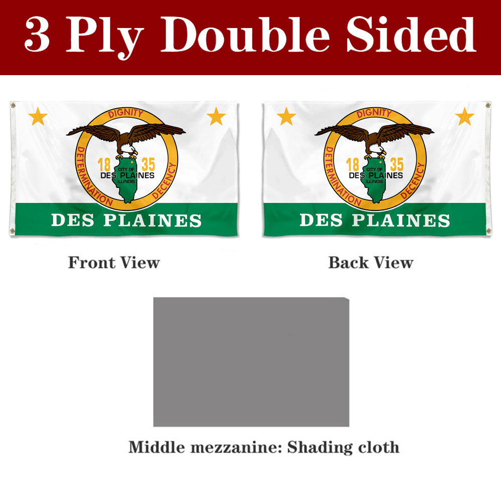 Fyon Des Plaines, Illinois Flag Banner