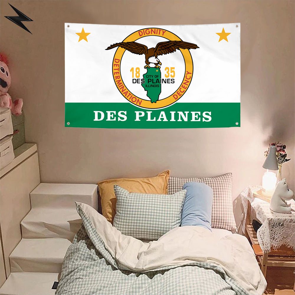 Fyon Des Plaines, Illinois Flag Banner