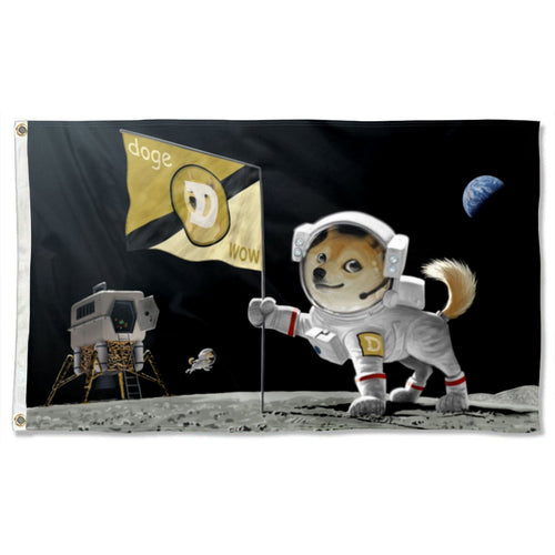 Fyon Double-sided Dogecoin Flag Doge WOW Banner