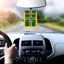 Dominica Flag Mini Car Rearview Mirror Flag Banner - 2PC