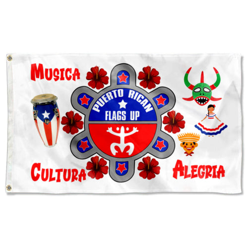 Fyon Double-sided Puerto Rican Flags up Flag Banner