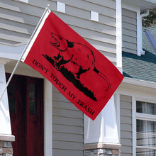 Fyon Double-sided Don't touch my trash flag, red and black Morale Flag, Angry Possum Gadsden Flag Banner