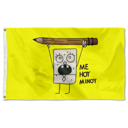 Fyon Doodlebob Me Hoy Minoy Funny Flag Banner