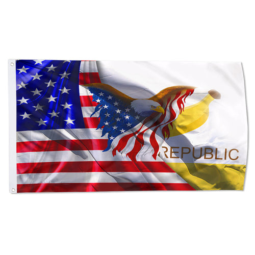 Fyon Eagle America And Banana Republic Flag Indoor and outdoor banner