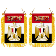 Egypt Flag Mini Car Rearview Mirror Flag Banner - 2PC