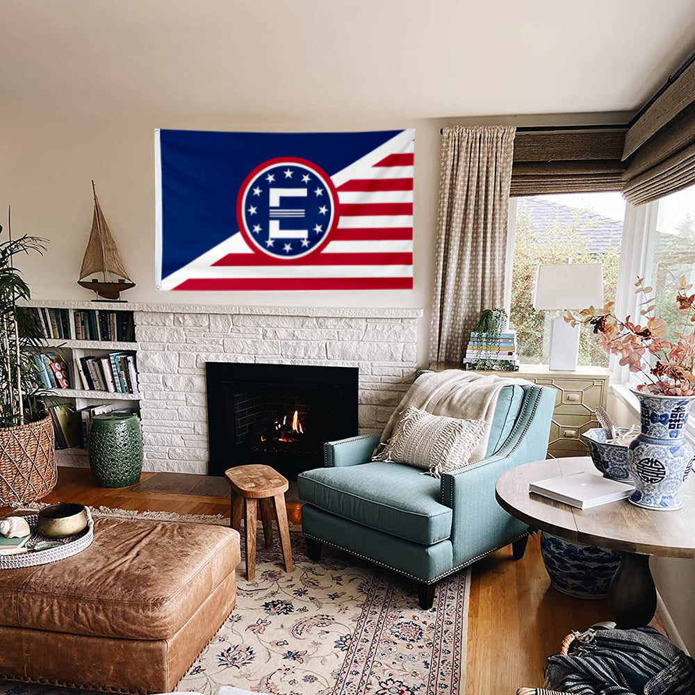 Fyon Double-sided Enclave E American Flag 12 stars E Flags Banner