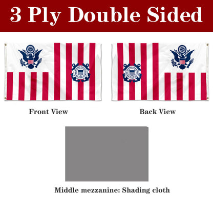 Fyon Ensign of the United States Coast Guard Flag Banner