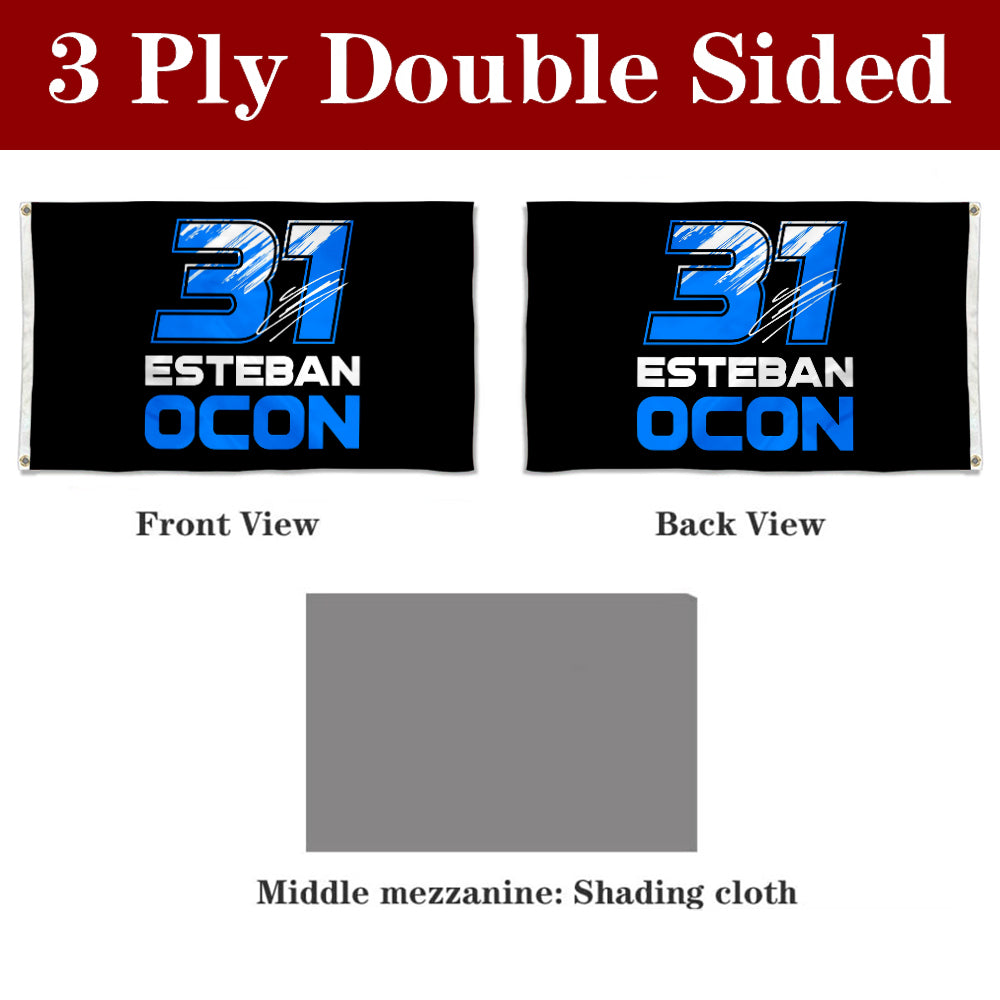 Fyon Esteban Ocon #31 Haas F1 Flag Racing Flags Banner