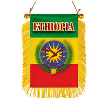 Ethiopia Flag Mini Car Rearview Mirror Flag Banner - 2PC