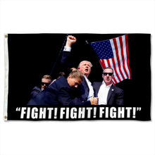 Fyon Fight Fight Fight Trump 2024 Flag Indoor and Outdoor Banner