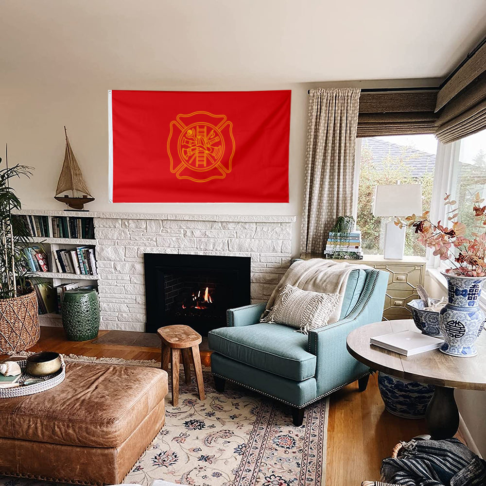 Fyon Firefighters Flag Banner