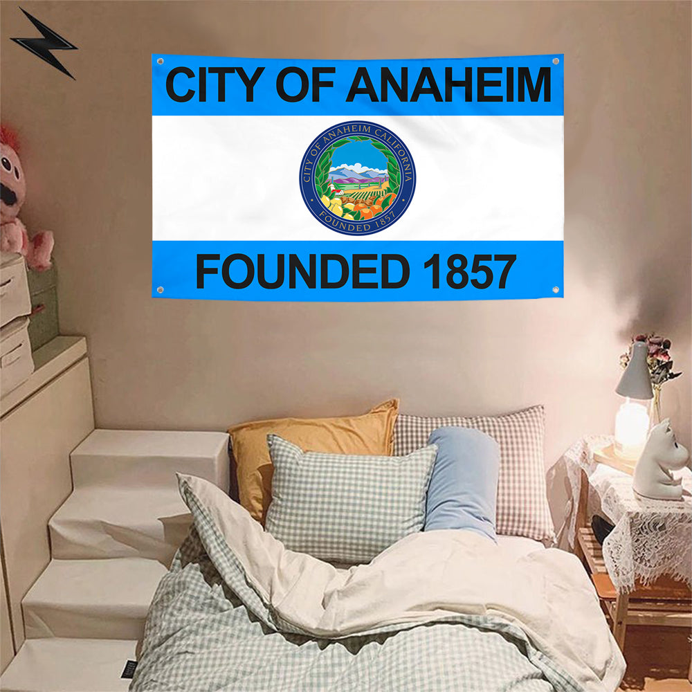 Fyon Anaheim, California Flag Banner (1967–2018, 2019–present)