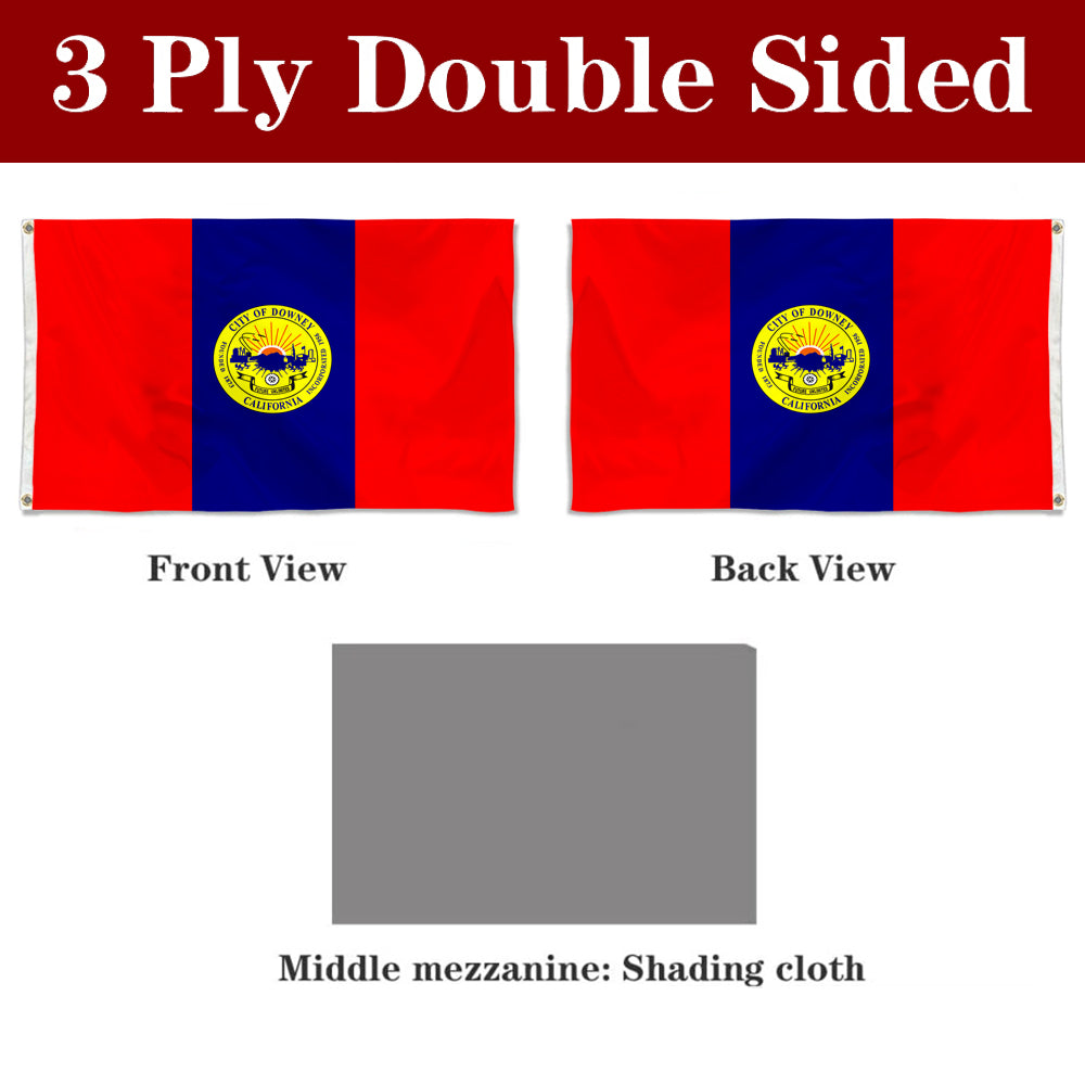 Fyon Downey, California Flag Banner