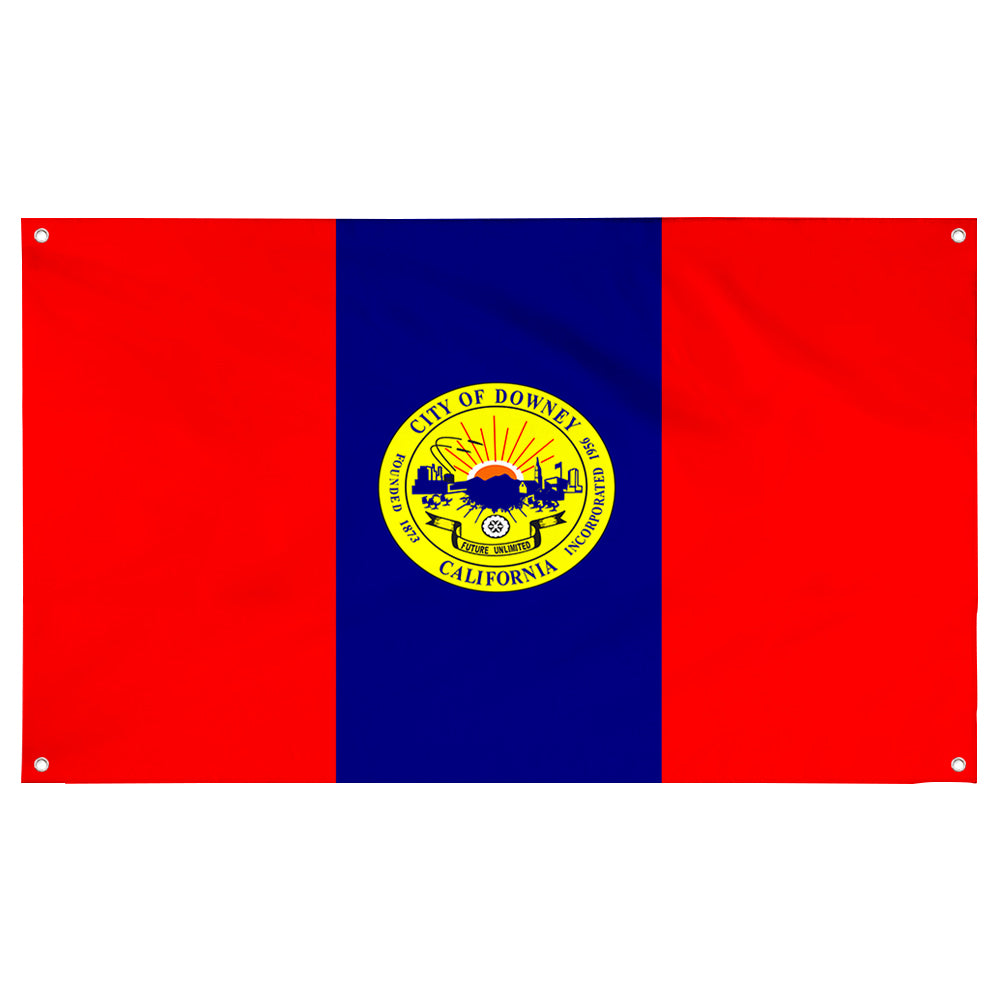 Fyon Downey, California Flag Banner