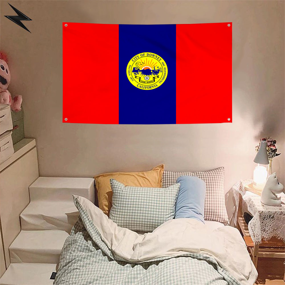 Fyon Downey, California Flag Banner