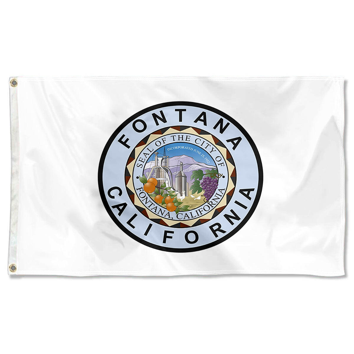 Fyon Fontana, California Flag Banner