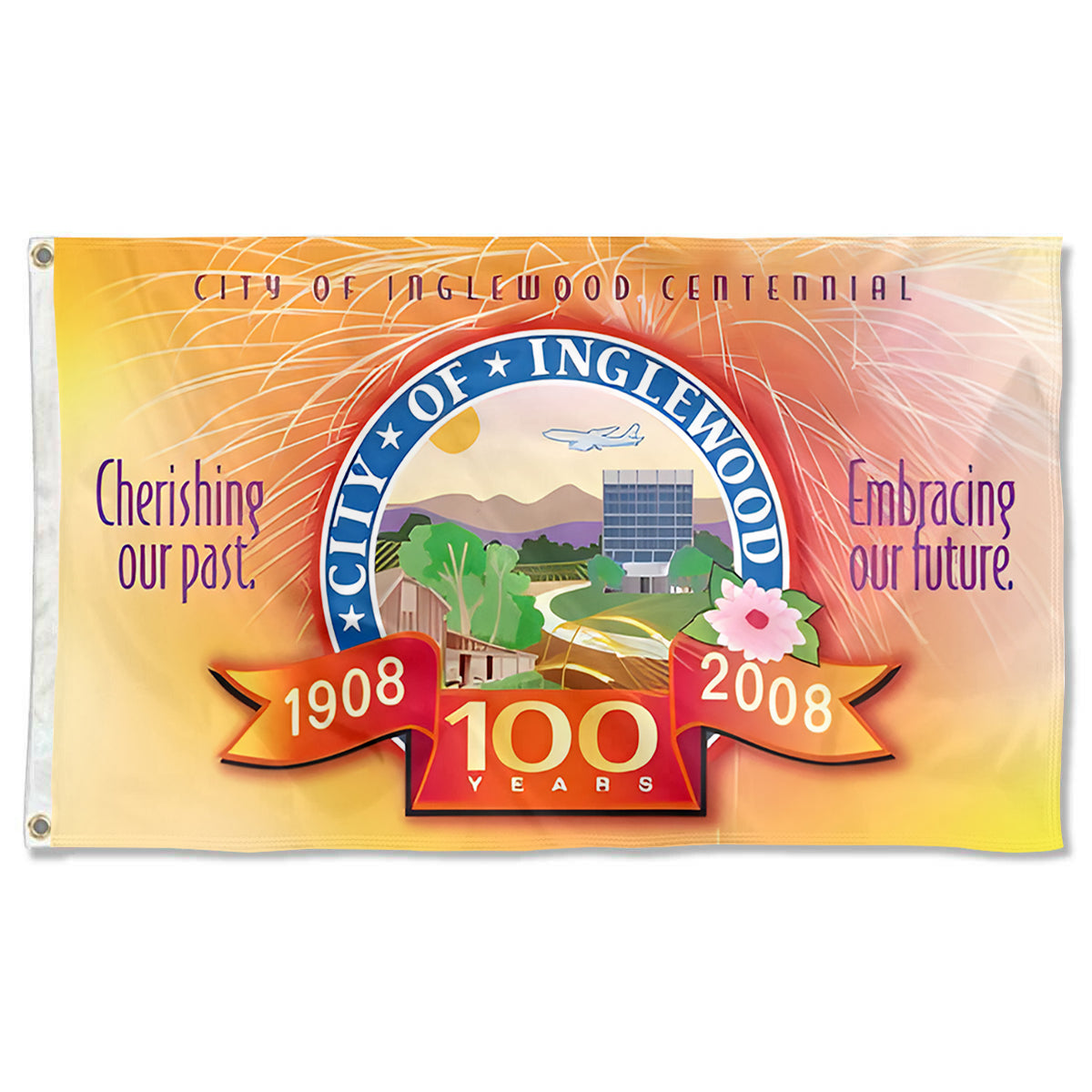 Fyon Inglewood, California Flag Banner