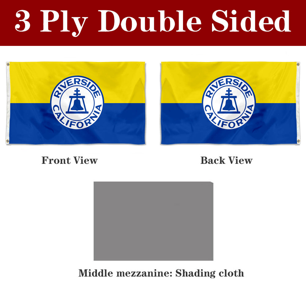 Fyon Riverside, California Flag Banner (1967–2020)
