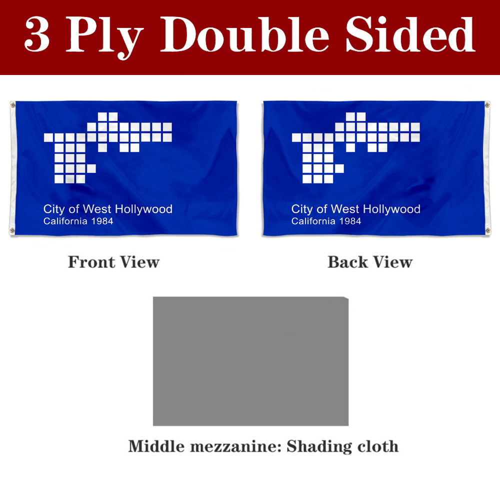 Fyon West Hollywood, California Flag Banner (1986–2014)