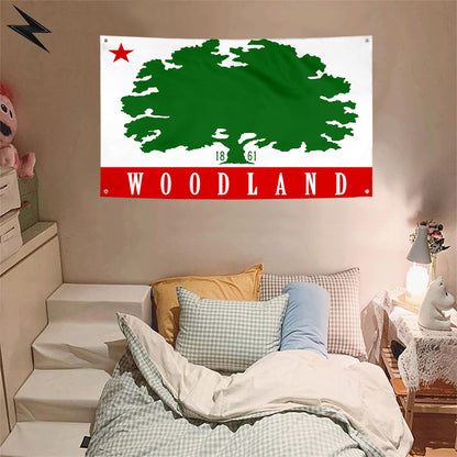 Fyon Woodland, California Flag Banner