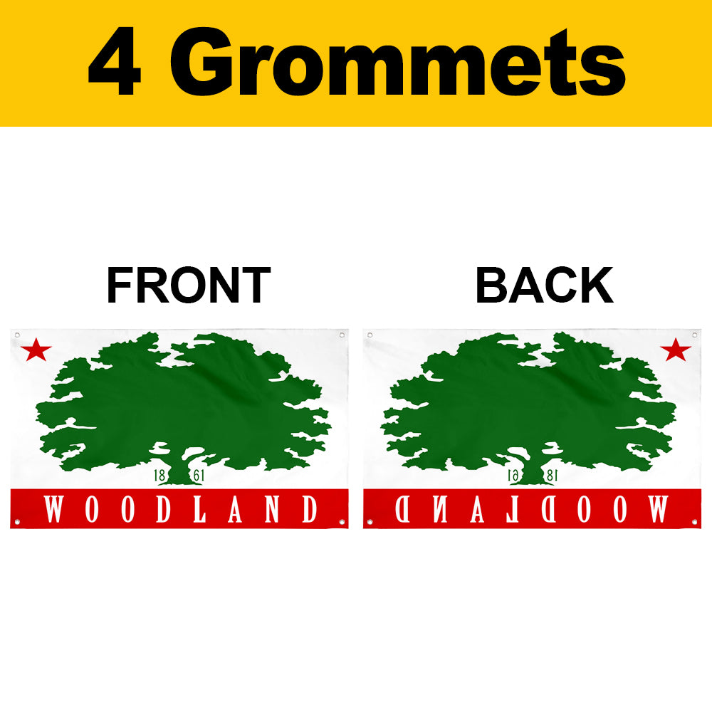 Fyon Woodland, California Flag Banner