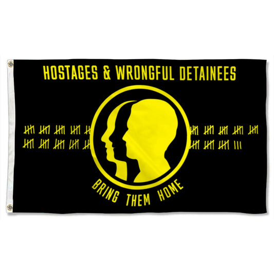 Fyon US Hostages and Wrongful Detainees Flag Banner