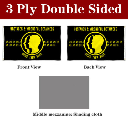 Fyon US Hostages and Wrongful Detainees Flag Banner