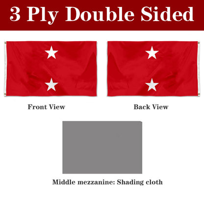 Fyon US Major General Flag Banner