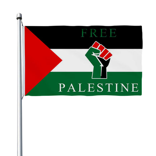 Fyon Free Palestine Fist Flag Indoor and outdoor banner