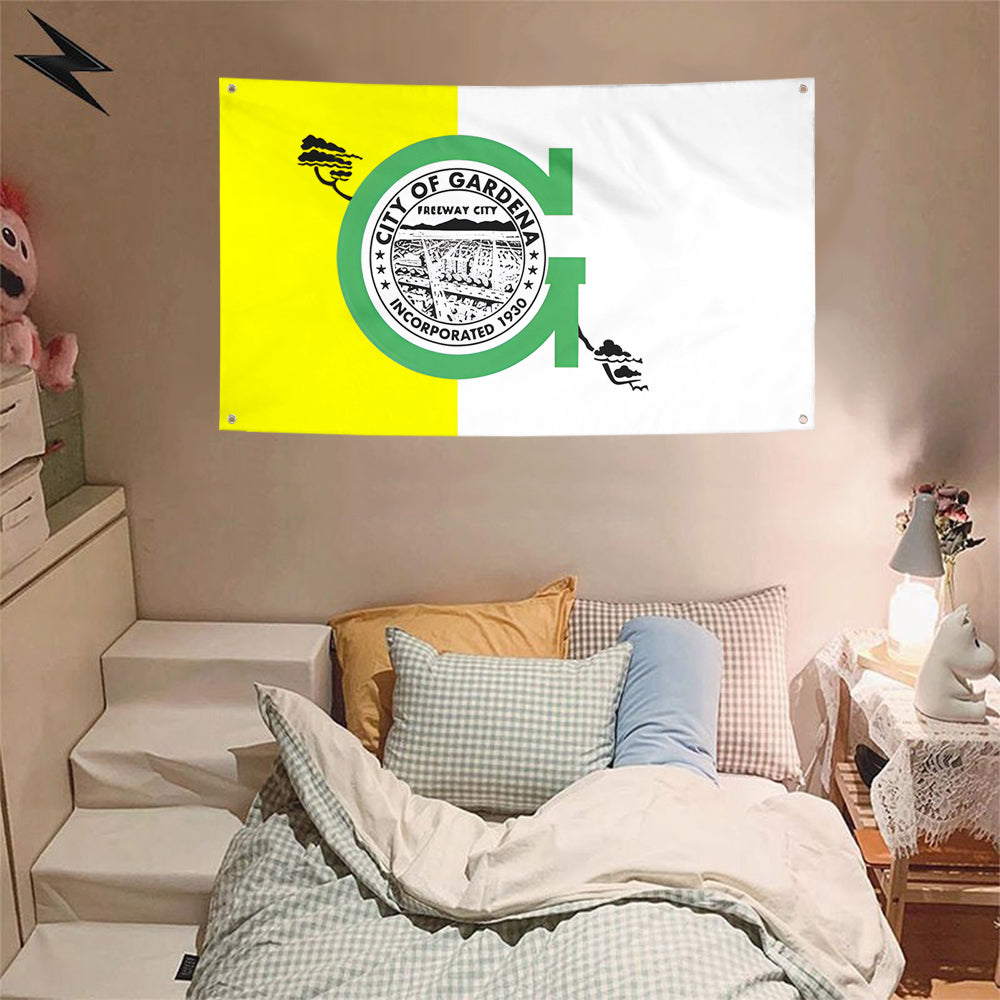 Fyon Gardena, California Flag Banner