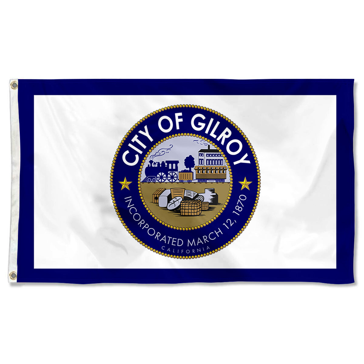 Fyon Gilroy, California Flag Banner