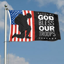 Fyon God Bless Our Troops Flag indoor and outdoor Banner