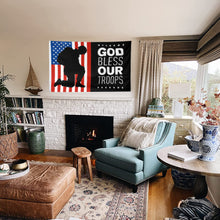 Fyon God Bless Our Troops Flag indoor and outdoor Banner