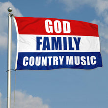 Fyon God Family Country Music Flag Indoor and Outdoor Banner