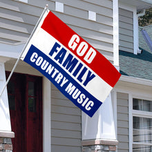 Fyon God Family Country Music Flag Indoor and Outdoor Banner