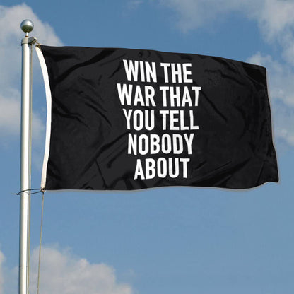 Fyon Gym Motivation Flag Win The War You Tell Nobody About Flag  Indoor and Outdoor Banner