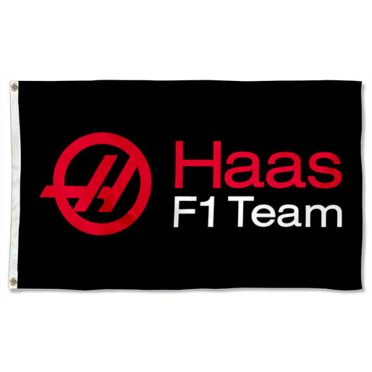 Fyon Haas F1 Team Racing flag Checked Racing Grommet Flag Banner