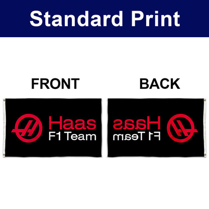 Fyon Haas F1 Team Racing flag Checked Racing Grommet Flag Banner