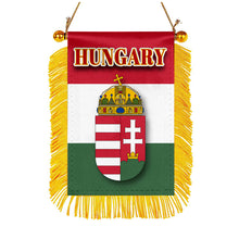 Hungary Flag Mini Car Rearview Mirror Flag Banner - 2PC