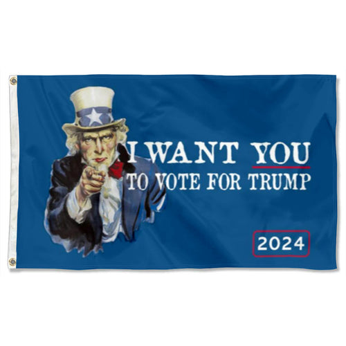 Fyon I Want You to Vote for Trump 2024 Flag Indoor and Outdoor Banner