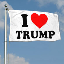 Fyon Double-sided I love TRUMP Flag Banner Black