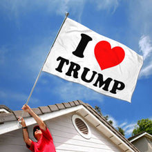 Fyon Double-sided I love TRUMP Flag Banner Black