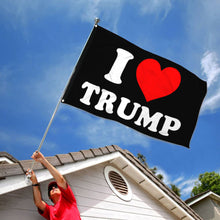 Fyon Double-sided I love TRUMP Flag Banner Black