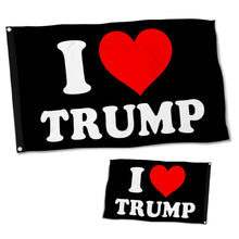 Fyon Double-sided I love TRUMP Flag Banner Black