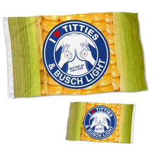 Fyon Double-sided I love Titties & Busch Light Flag Banner