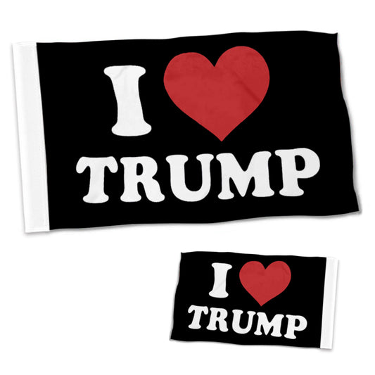 Fyon Custom Flag Double-sided - I love TRUMP