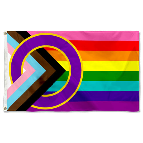 Fyon Inclusive Progressive Pride Flag  indoor and outdoor Banner