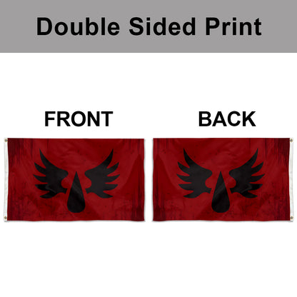 Fyon Double-sided Inspired Blood Angels Flag Red Flags Banner